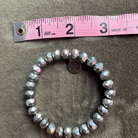 Kinsley Armelle Silver and Gray Bracelet Set of 4 - Picture 5 of 5